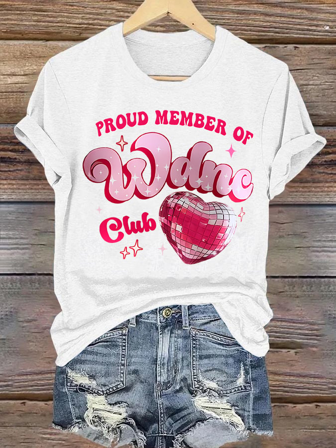 Women's Retro Funny Proud Member Of Club We Do Not Care Menopause Perimenopause Print T-Shirts