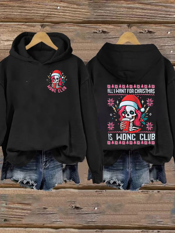 Women's Retro Funny Proud Member Of Club We Do Not Care Menopause Perimenopause Print Hoodie