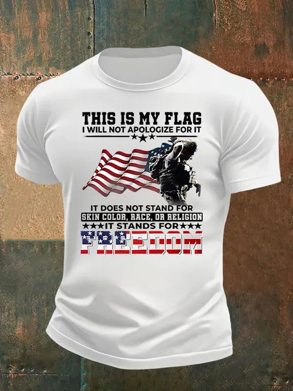 Men's THIS IS MY FLAG Print T-Shirt