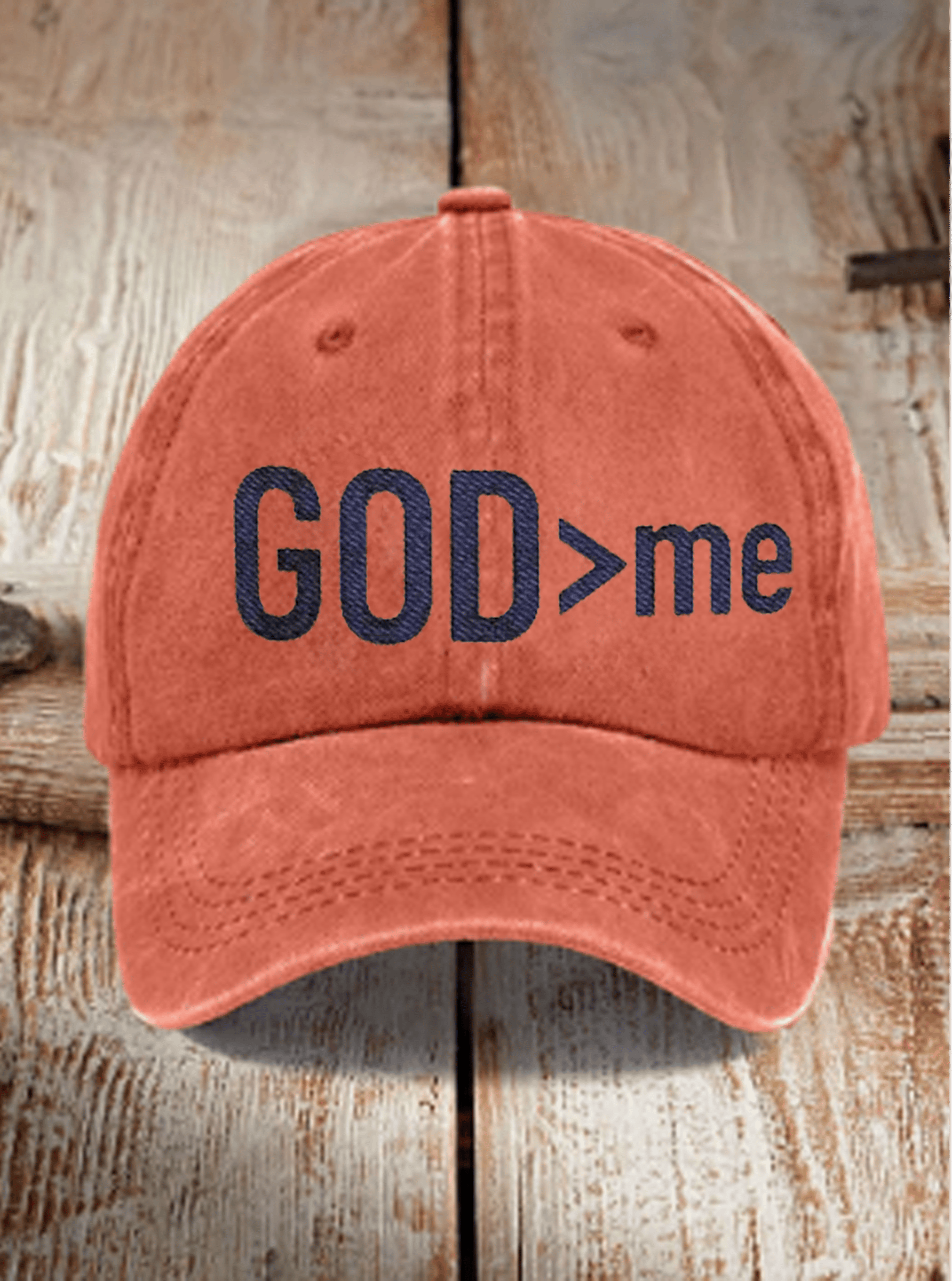 God > me Embroidery Flat Bill Cap