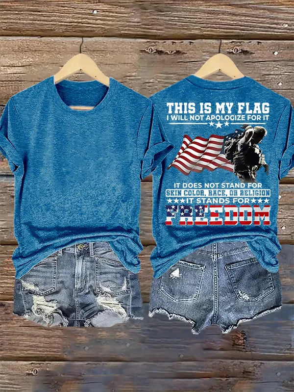 Women's THIS IS MY FLAG Print T-Shirt
