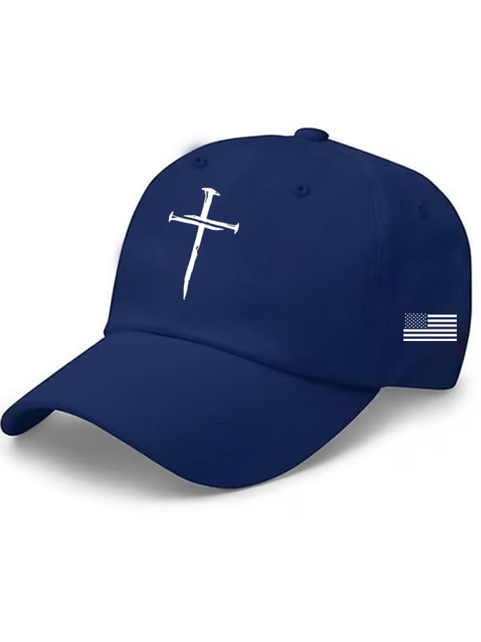 Unisex Flag Cross Print Baseball Cap
