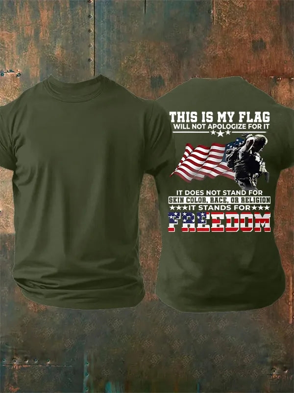 Men's THIS IS MY FLAG Print T-Shirt