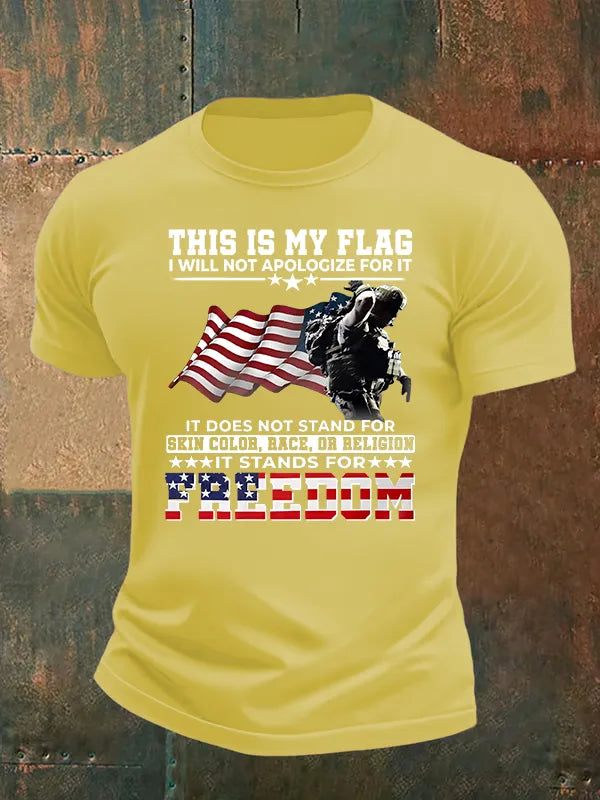 Men's THIS IS MY FLAG Print T-Shirt