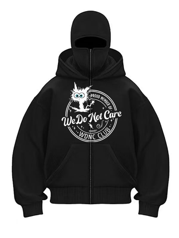 Men's Zipped Hoodie Of WDNC Club Menopause Perimenopause Print Hoodie