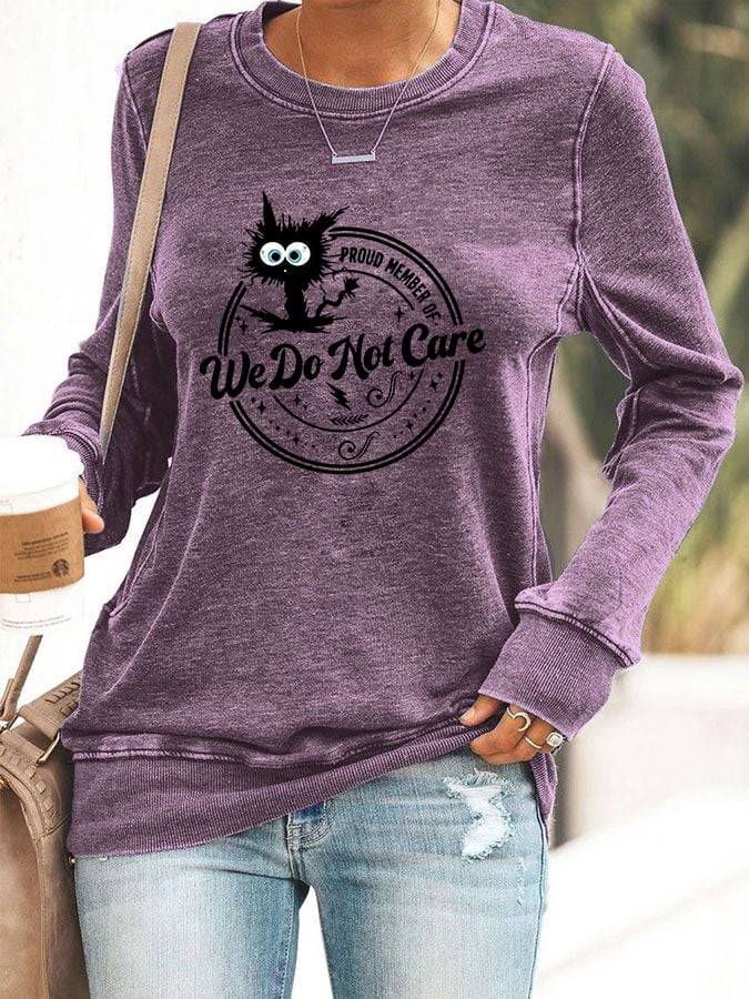Women's Retro Funny Proud Member Of Club Menopause Perimenopause Print Knitted Tops