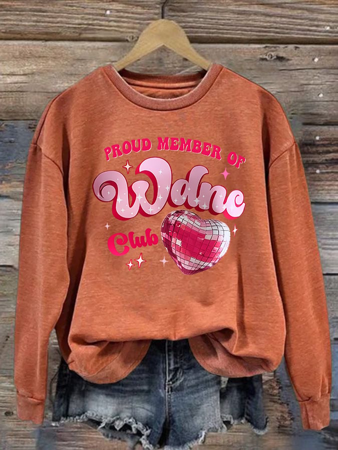 Women's Retro Funny Proud Member Of Club We Do Not Care Menopause Perimenopause Print Sweatshirt