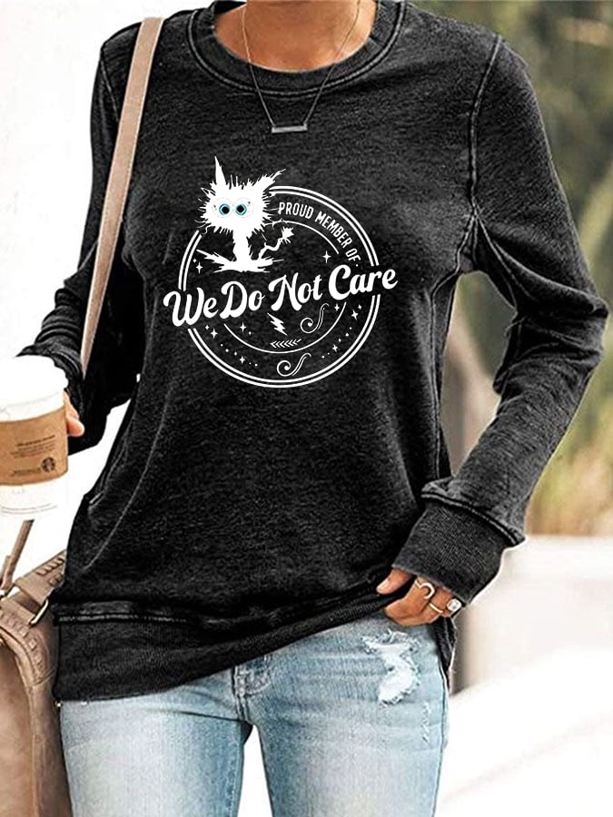 Women's Retro Funny Proud Member Of Club Menopause Perimenopause Print Knitted Tops