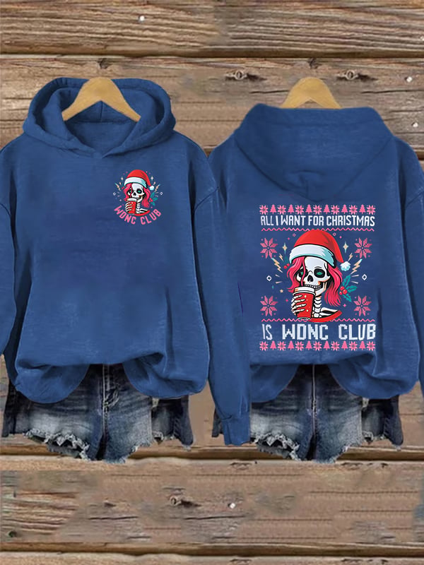 Women's Retro Funny Proud Member Of Club We Do Not Care Menopause Perimenopause Print Hoodie