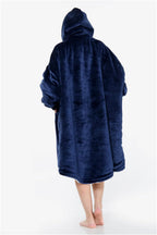 Couverture Sweat à Capuche Géante Homme Femme, Polaire Sherpa Ultra Douce Chaude Confortable Portable, Plaid Couverture à Manches pour Adultes Ados avec Grande Poche