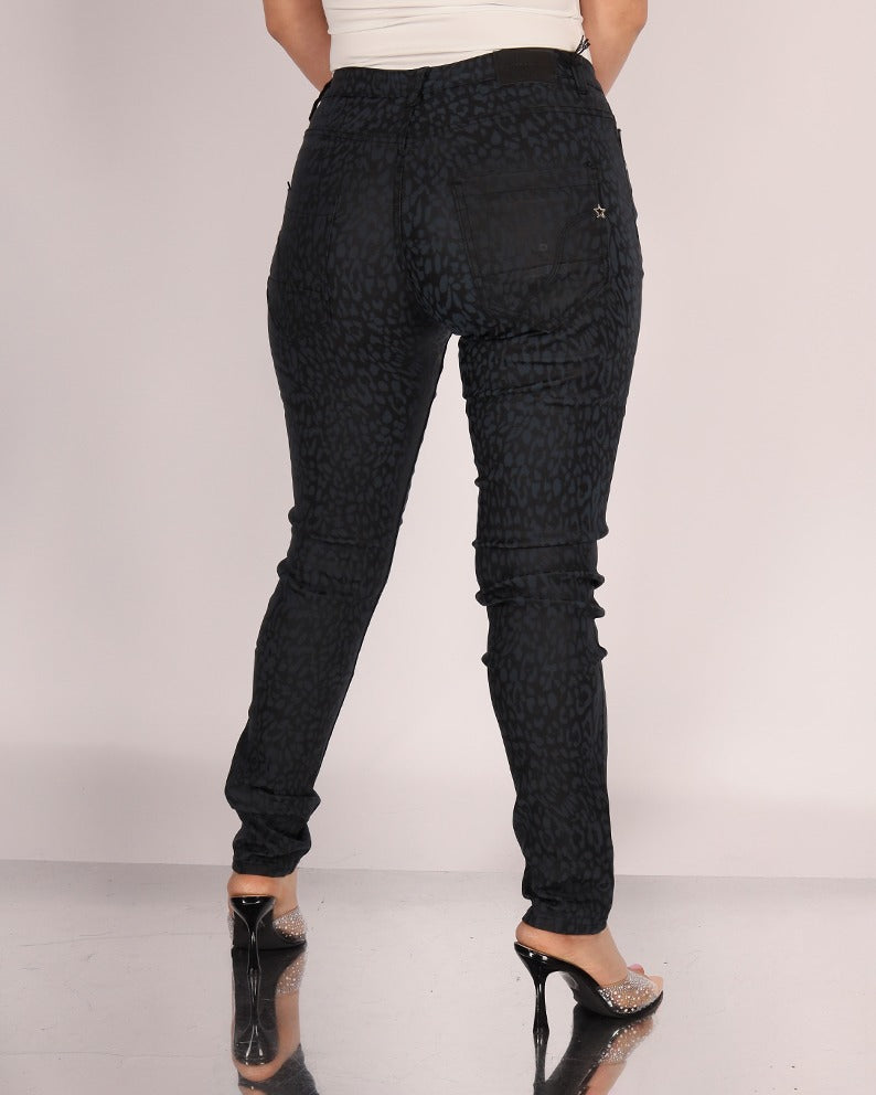 Pantaloni elastici maculati