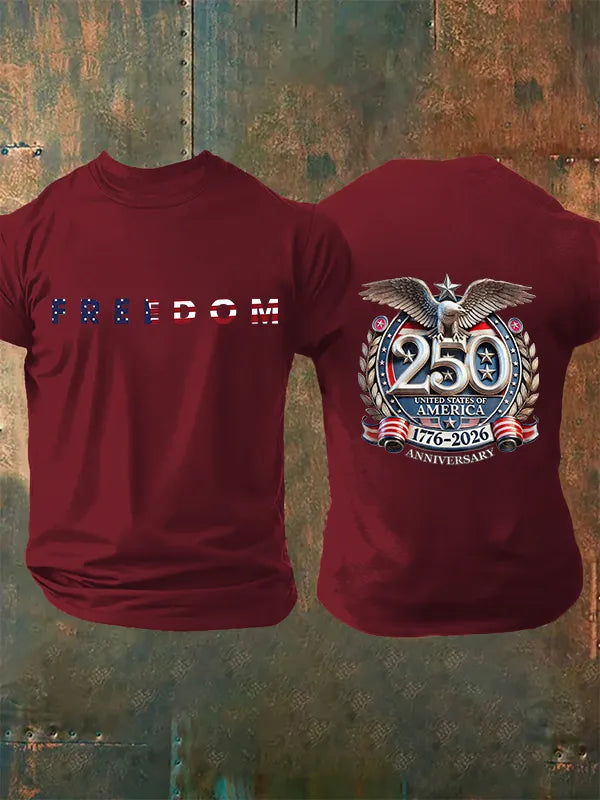 T-shirt da uomo con stampa FREEDOM