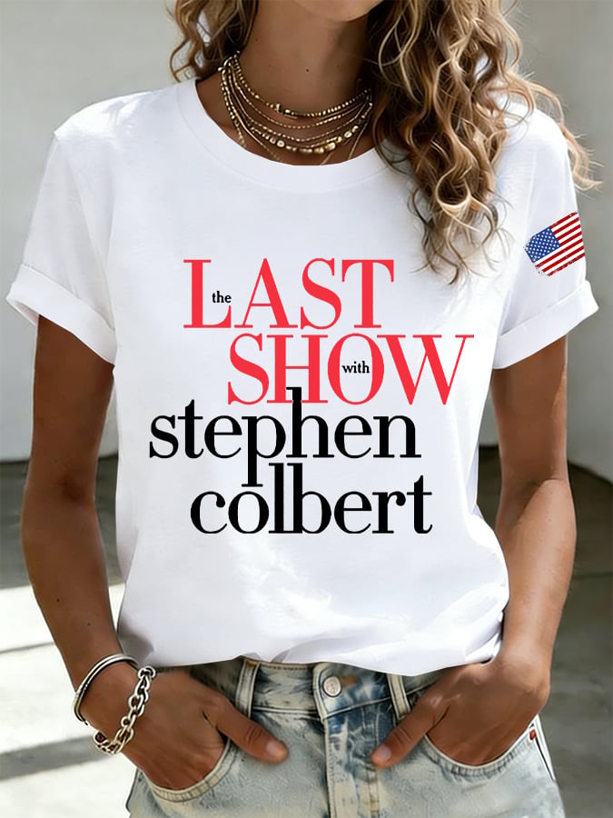 T-shirt con stampa retrò "Last Show"