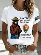 Retro Resist Save The Forest Service Only You Can Prevent Forest Fires Seriously. We've Been Defunded. It'S Just You Now Print T-Shirt
