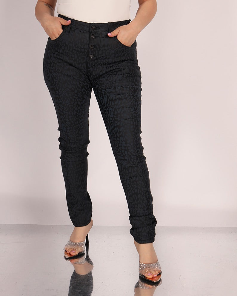 Pantaloni elastici maculati