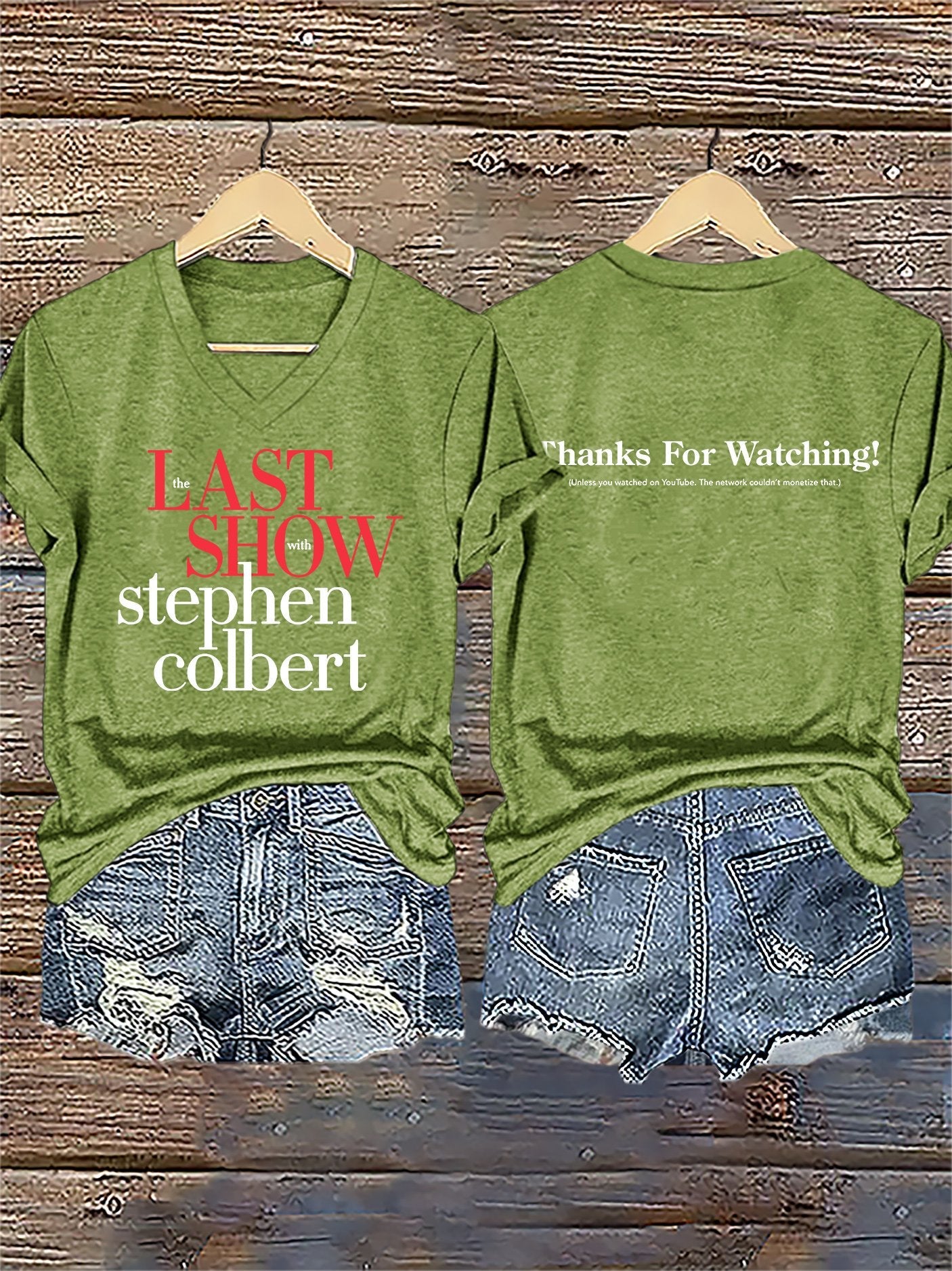 🔥Compra 3 e ricevi il 15% di sconto🔥T-Shirt con stampa retrò "Last Show" con scollo a V