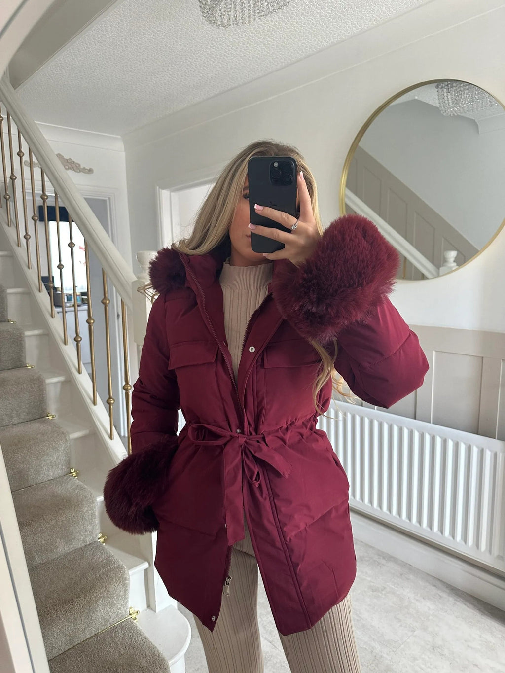 Cappotto in pelliccia sintetica