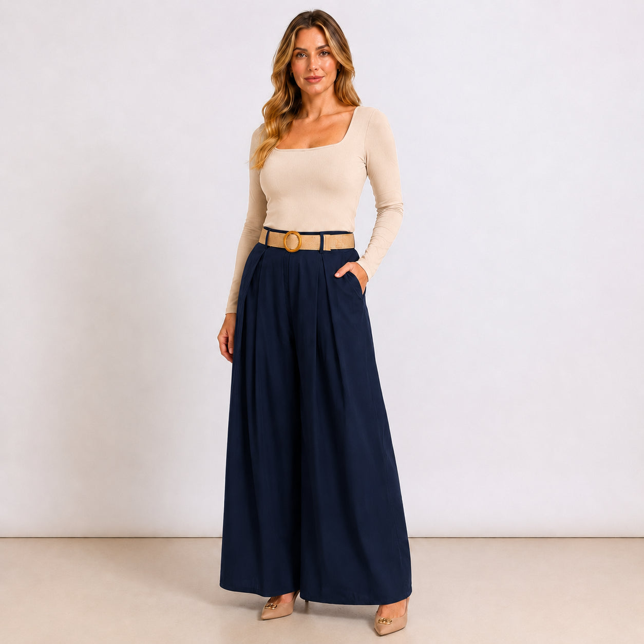 [2026.COUTURE] Pantalon En Coton À Pinces