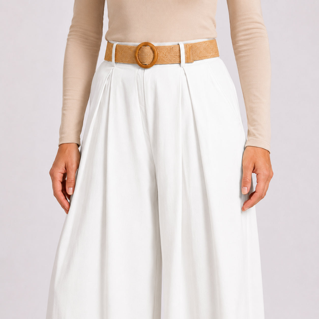 [2026.COUTURE] Pantalon En Coton À Pinces