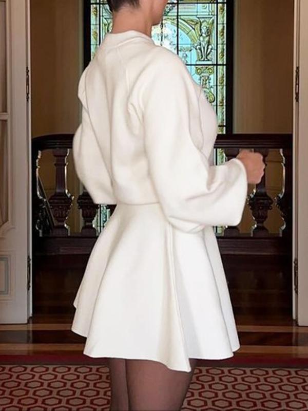 Robe pull décontractée à col mi-montant et manches longues pour femme, robe pull ample de couleur unie, mode automne et hiver