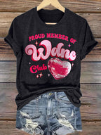 Women's  Retro Funny Proud Member Of Club We Do Not Care Menopause Perimenopause Print  T-Shirts