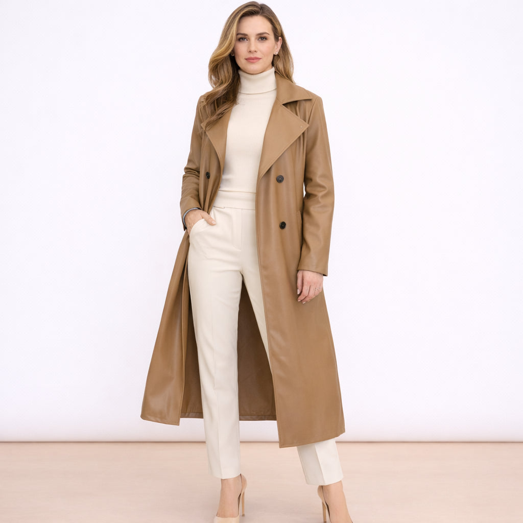 [2026.COUTURE] Trench Lungo In Ecopelle