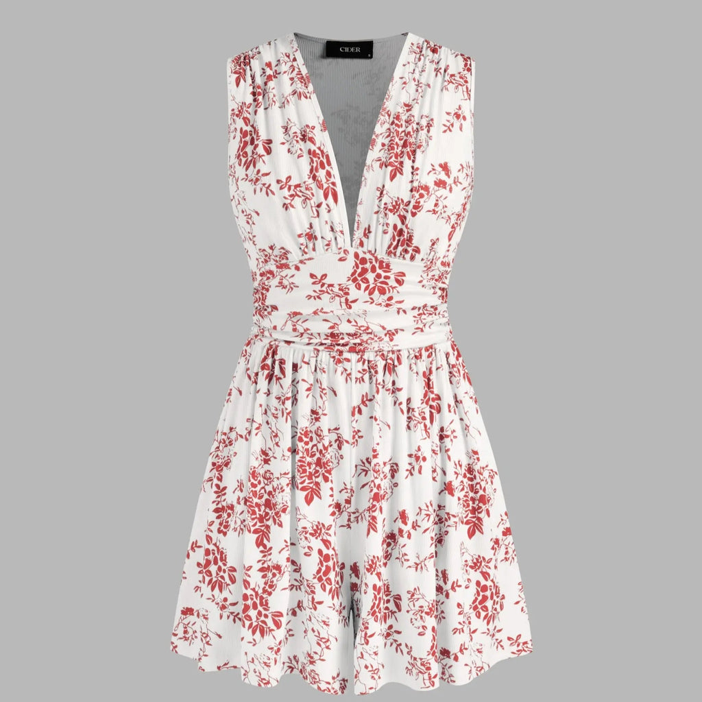Combinaison bustier à col en V pour femme, printemps/été