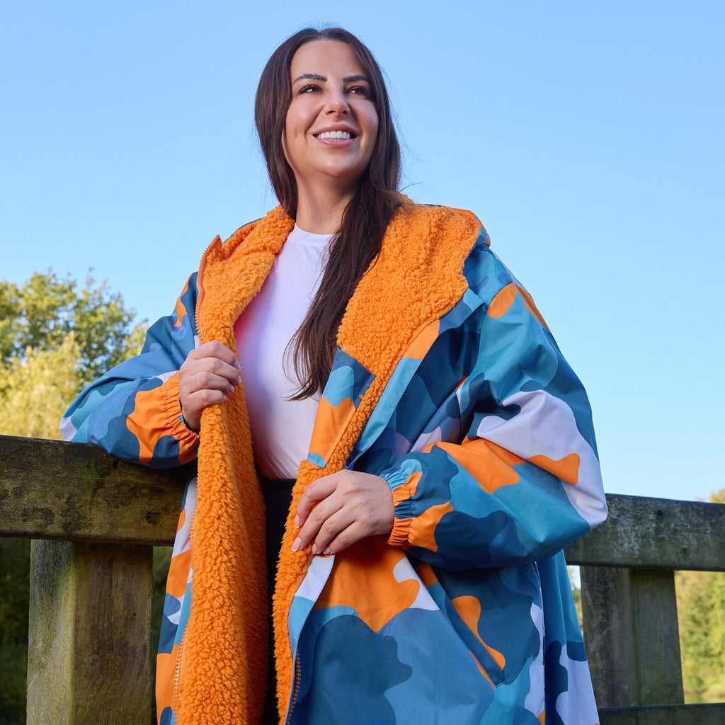 Peignoir de Séchage Imperméable Coupe-Vent, Robe de Changement Doublée Polaire Sherpa Douce, Manteau Veste à Capuche Surdimensionné à Manches Longues pour Enfants, Adultes, Hommes, Femmes, Surf, Plage, Natation, Restez au Sec