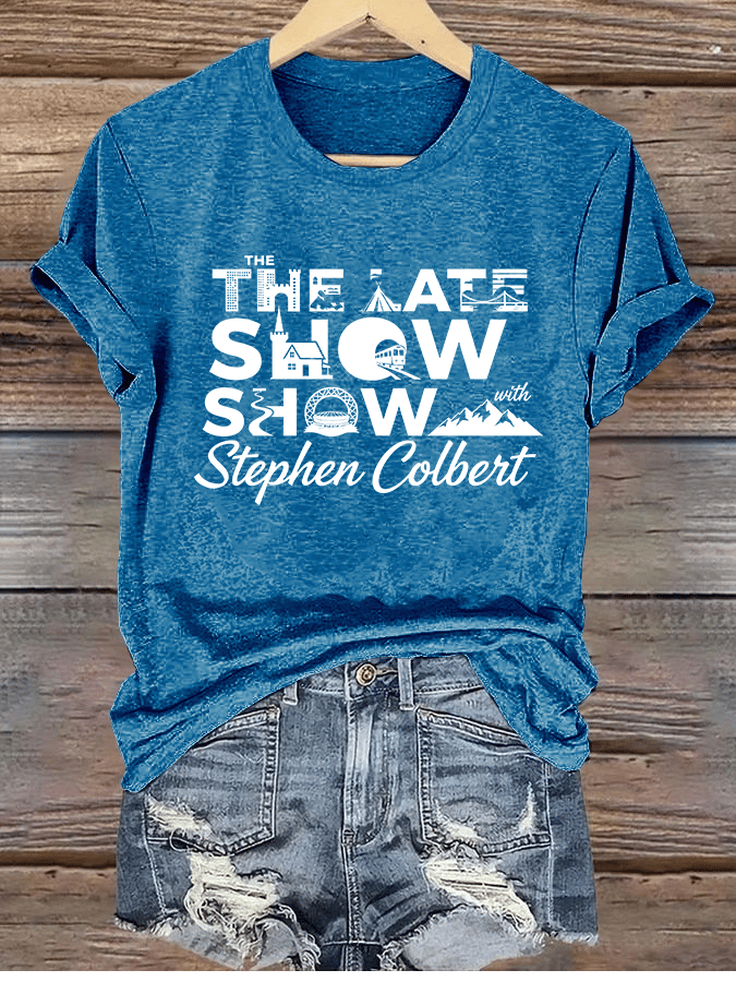 T-shirt da donna con stampa albero ultima mostra retrò