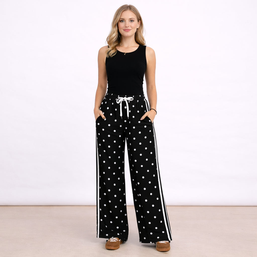 [2026.SOUL] Pantaloni A Pois Con Banda Laterale