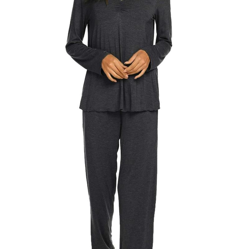 Ensemble de pyjama pour femme 2 pièces Tenue d'intérieur Pyjama Automne Hiver