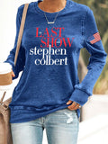 Retro Last Show Print Sweatshirt
