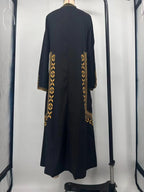 Vestito da donna con stampa digitale, abito a trapezio a maniche lunghe in tessuto intrecciato stile mediorientale, vestibilità casual aderente per le stagioni primavera e autunno, abbigliamento femminile