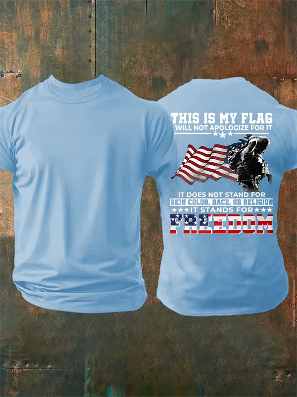 Uomo T-shirt con stampa THIS IS MY FLAG