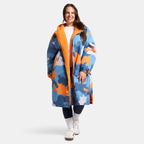 Peignoir de Séchage Imperméable Coupe-Vent, Robe de Changement Doublée Polaire Sherpa Douce, Manteau Veste à Capuche Surdimensionné à Manches Longues pour Enfants, Adultes, Hommes, Femmes, Surf, Plage, Natation, Restez au Sec