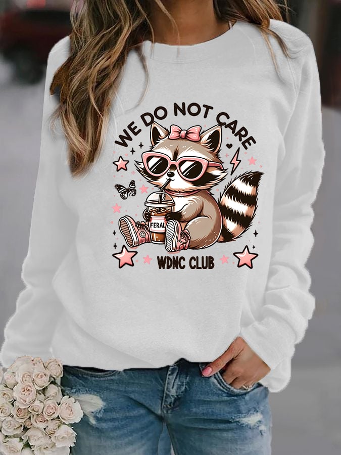 🔥Buy 3 Get 15% Off🔥Women's  Cute little raccoon for Women's WDNC Menopause & Perimenopause Printed   Sweatshirt