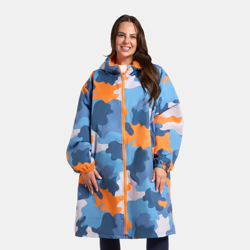 Peignoir de Séchage Imperméable Coupe-Vent, Robe de Changement Doublée Polaire Sherpa Douce, Manteau Veste à Capuche Surdimensionné à Manches Longues pour Enfants, Adultes, Hommes, Femmes, Surf, Plage, Natation, Restez au Sec