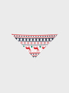 Family Christmas Pajamas All Over Reindeer Print Long-sleeve with Christmas Socks (SGS Certied Safety) Red+White