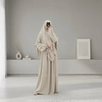 Prayer Set, 2-Piece Abaya Khimar in Jazz Fabric, Modest and Practical