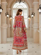 Vestito caftano con perline e stampa bohémien, Abito lungo da sera in stile abaya Jalabiya, Nuova moda femminile mediorientale, Abito elegante da festa, Caftano con stampa etnica