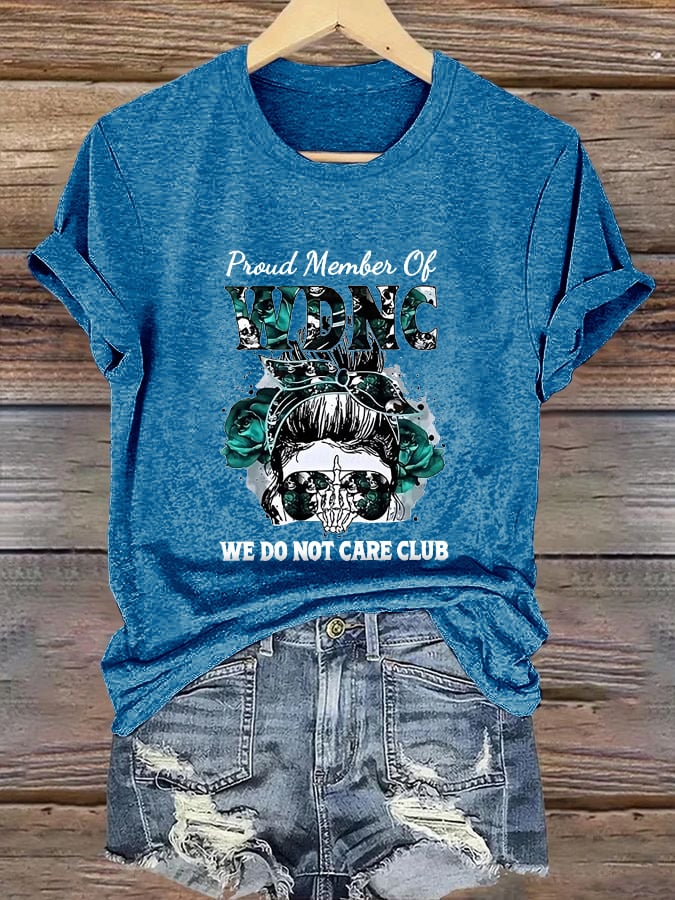 🔥Buy 3 Get 15% Off🔥Women's Round-Neck Retro Funny Proud Member Of WDNC Menopause Perimenopause Print T-Shirt