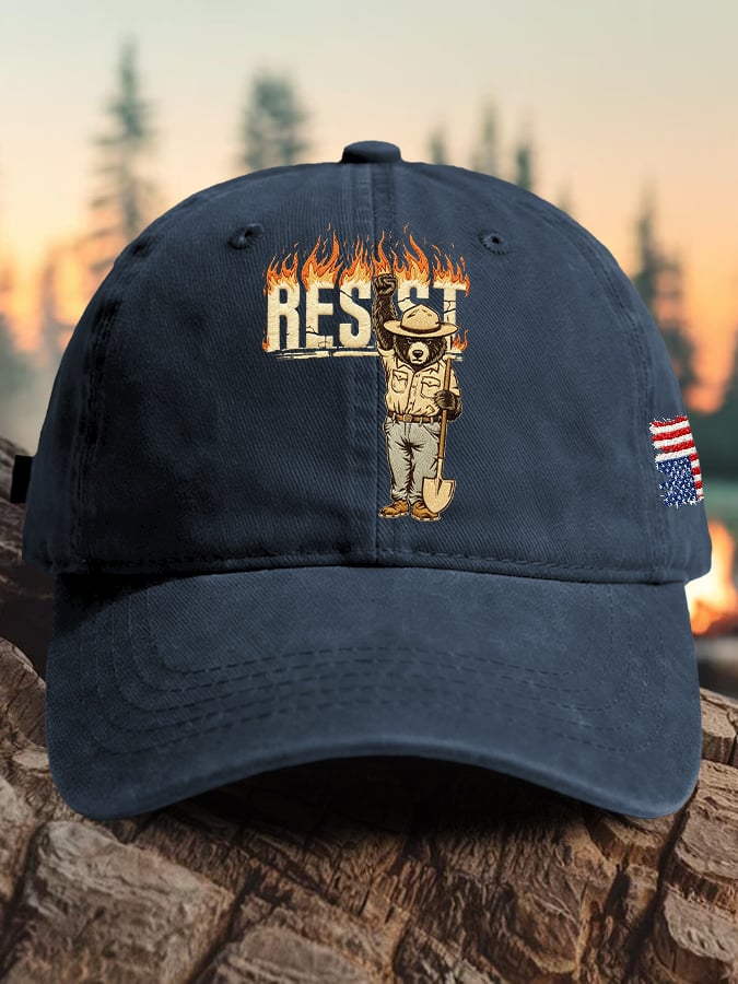 Cappello da baseball stampato Retro Resist Save The Forest Service