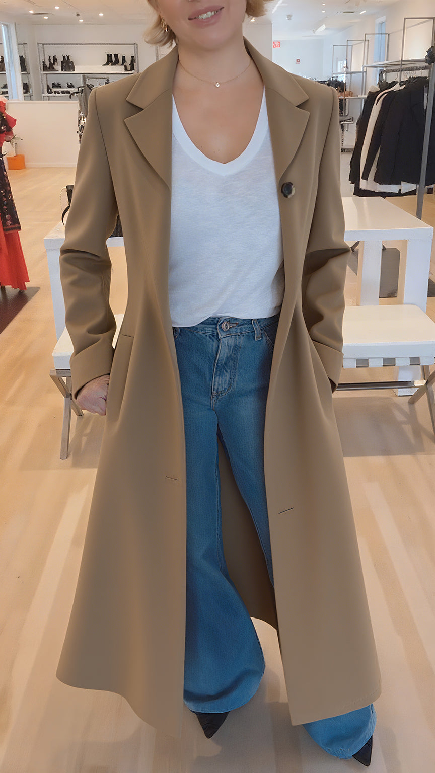 Manteau évasé décontracté à revers et imprimé léopard pour femme
