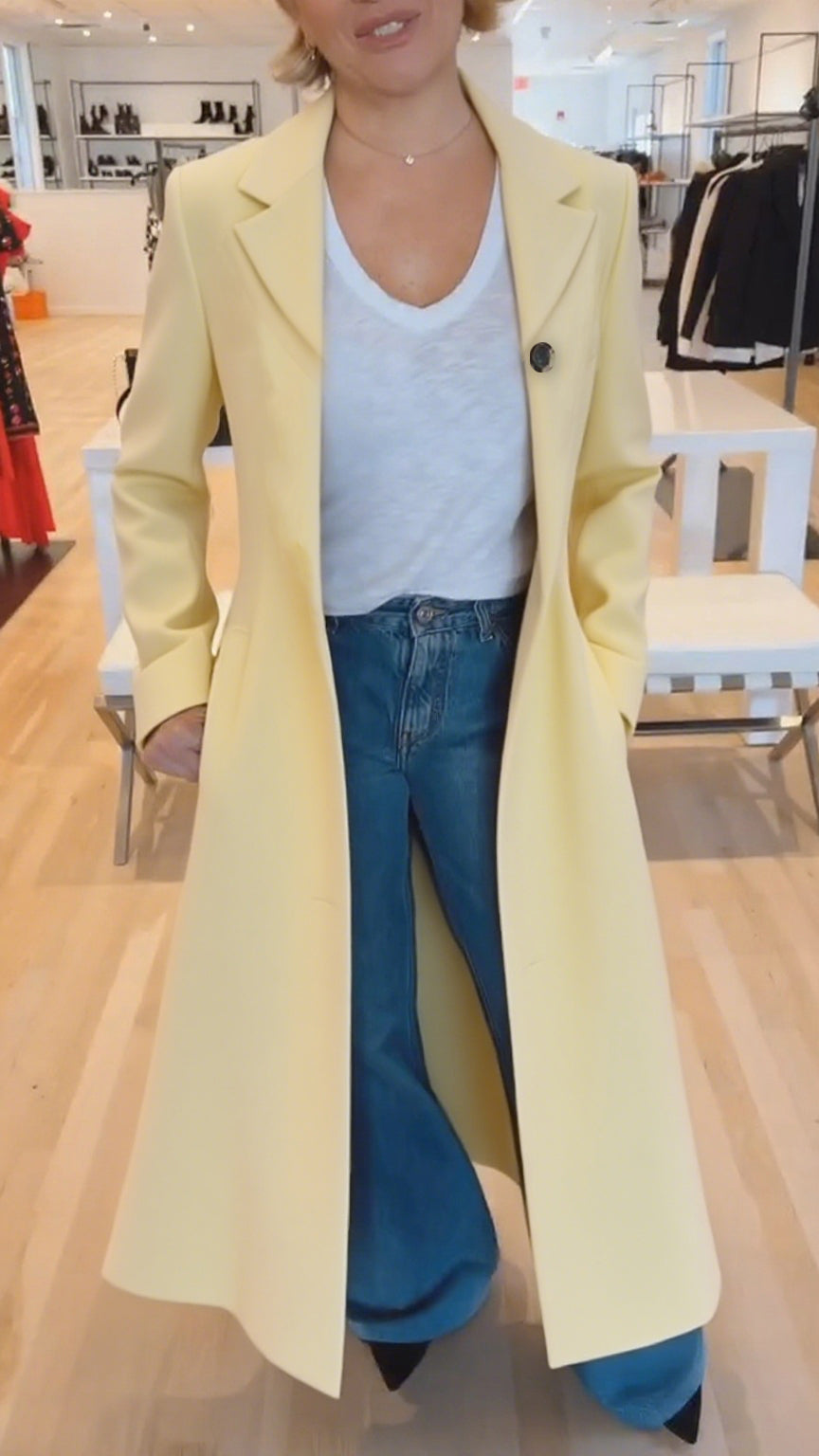 Manteau évasé décontracté à revers et imprimé léopard pour femme