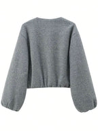 Giacca con Cerniera da Donna, Cappotto Casual da Donna, Perfetto per l'Uso Quotidiano in Autunno e Inverno, Vestibilità Aderente, Tessuto, Spessore Moderato del Tessuto