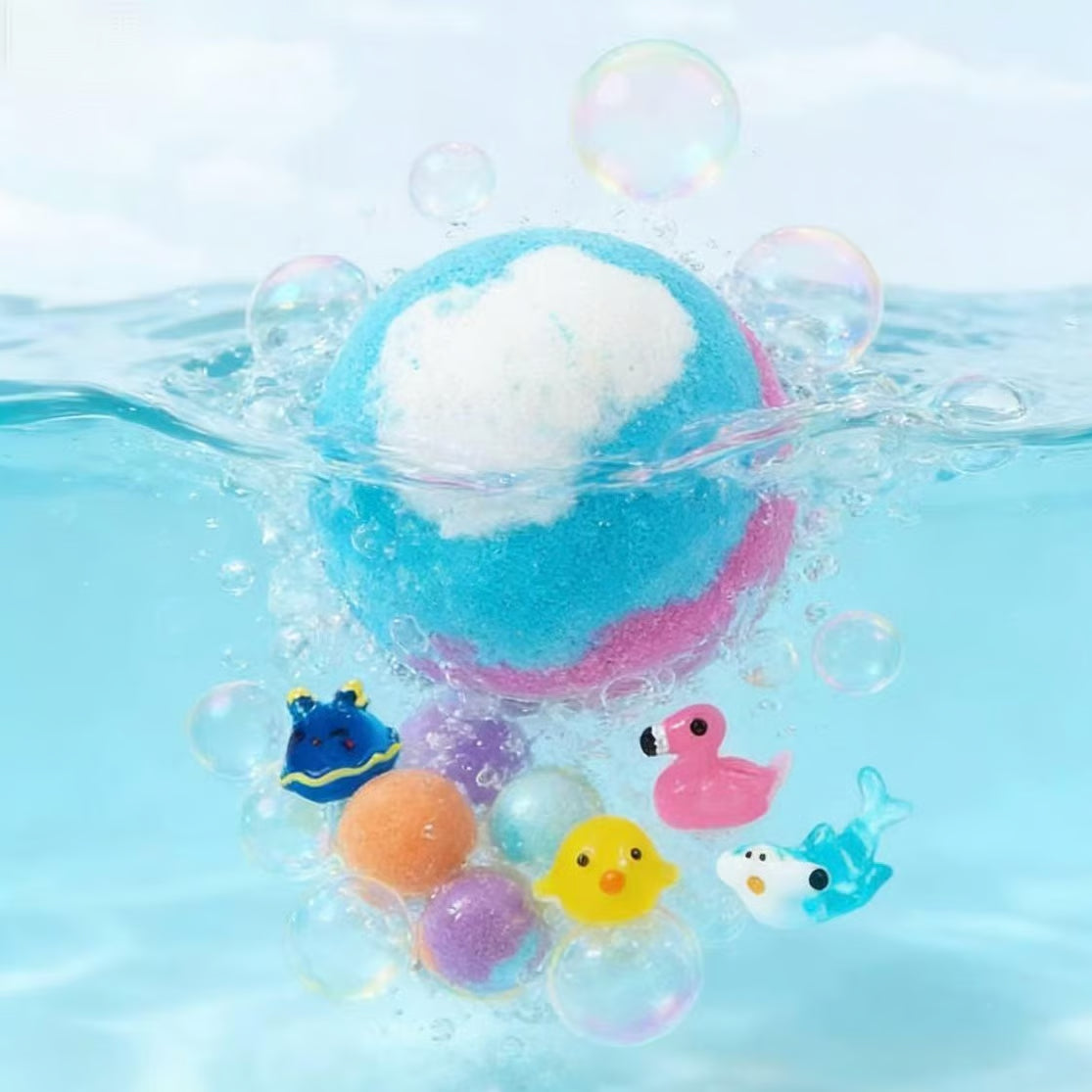 🛁🐣Bombe da Bagno per Bambini – Confezione da 12 con Giocattoli a Sorpresa all'Interno, Ideali per Cesti Pasquali