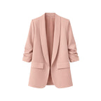 Blazer plissé à l'américaine | Vêtements pour femmes | Blazer | Plissé | Décontracté | Coupe ample