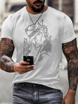 Men's Print Casual Printed T-shirt