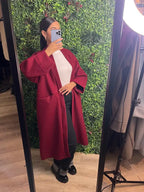 Trench-coat long pour femme, veste à manches longues style décontracté original