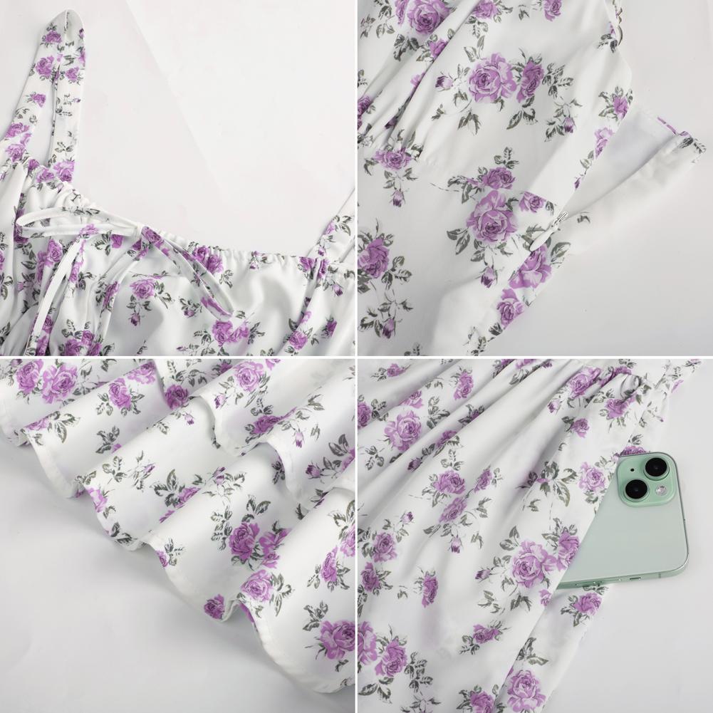 Mini-robe Corset Fleurie, Style Décontracté et Vacances